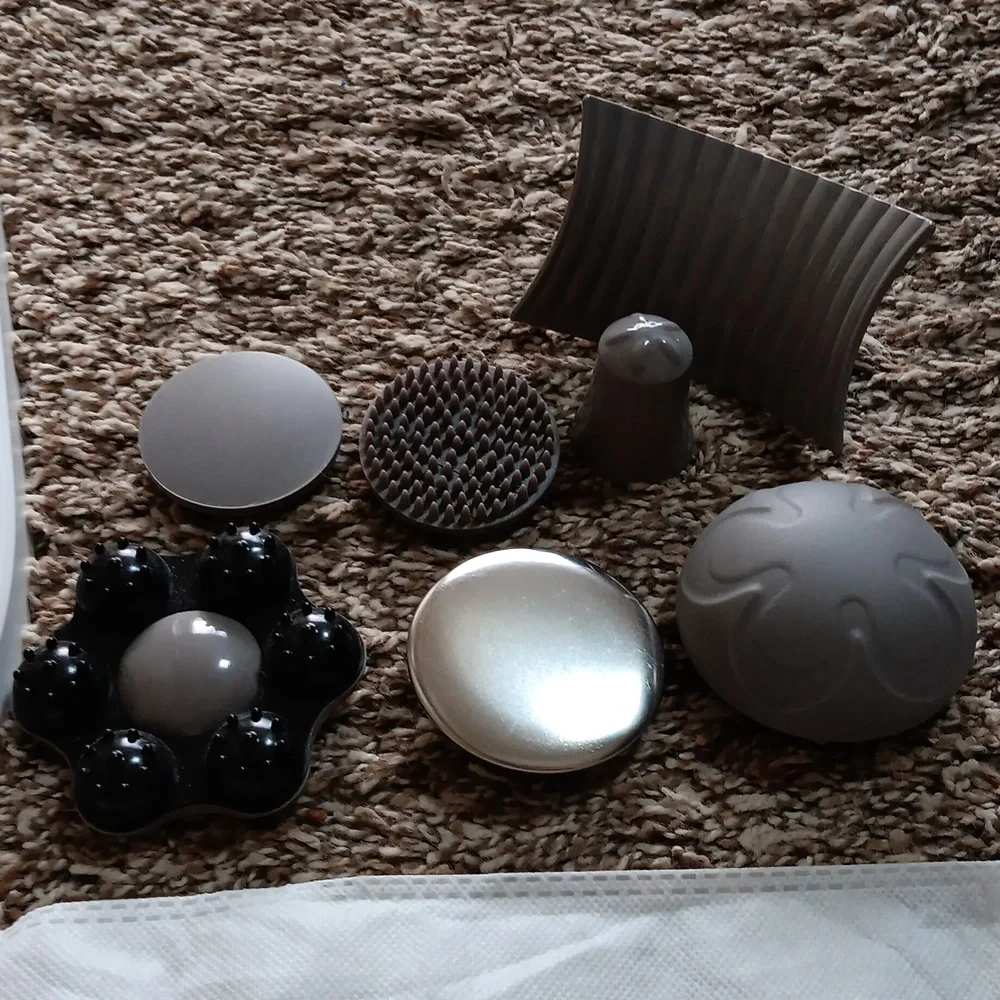 Brookstone Gray and White Handheld Massager - Picture 3 of 4